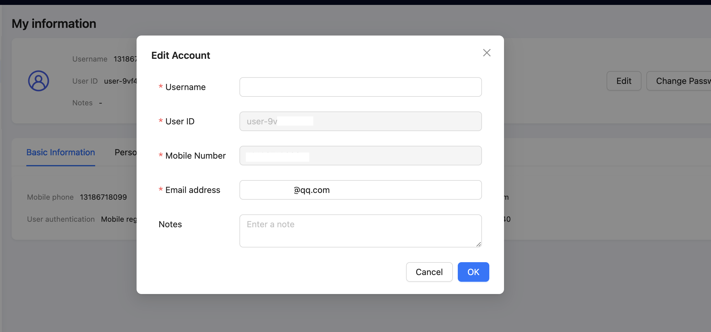Account Center