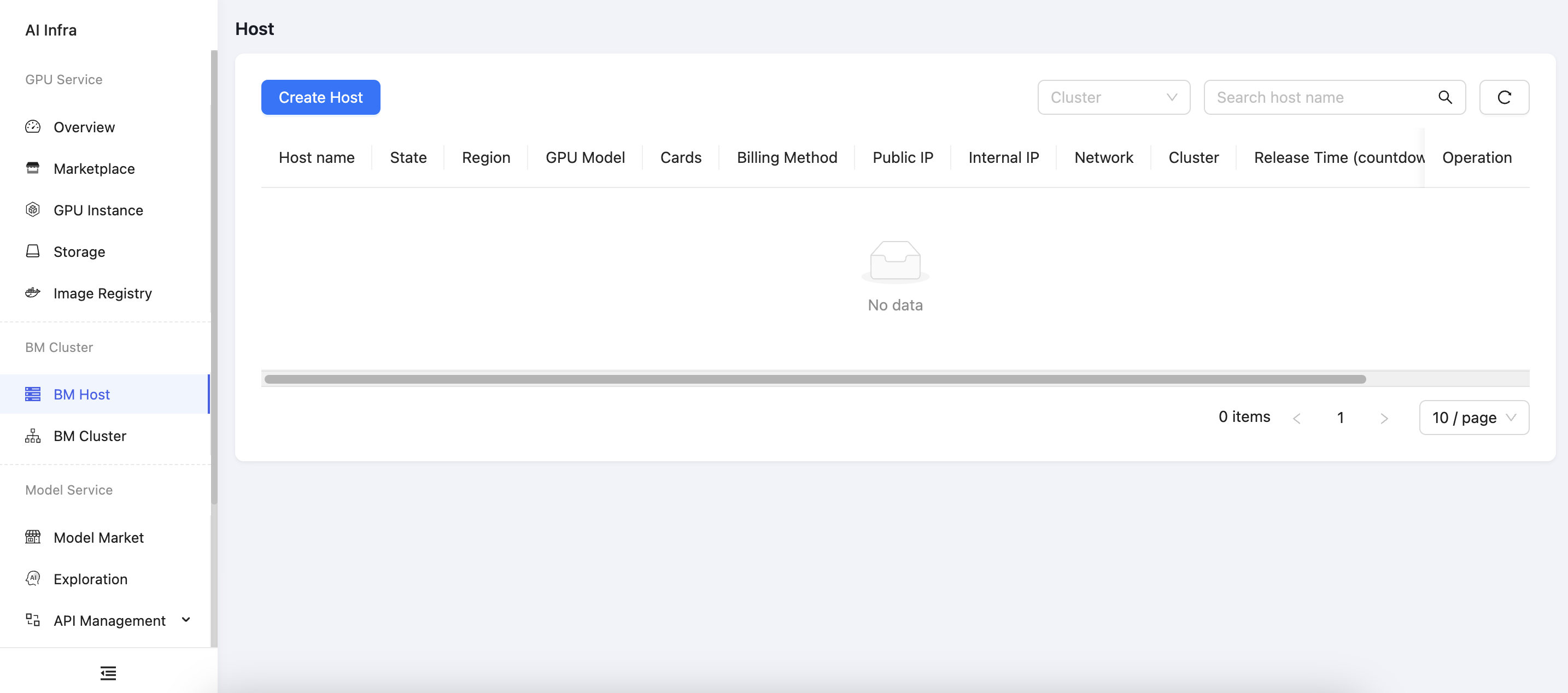 Create Host