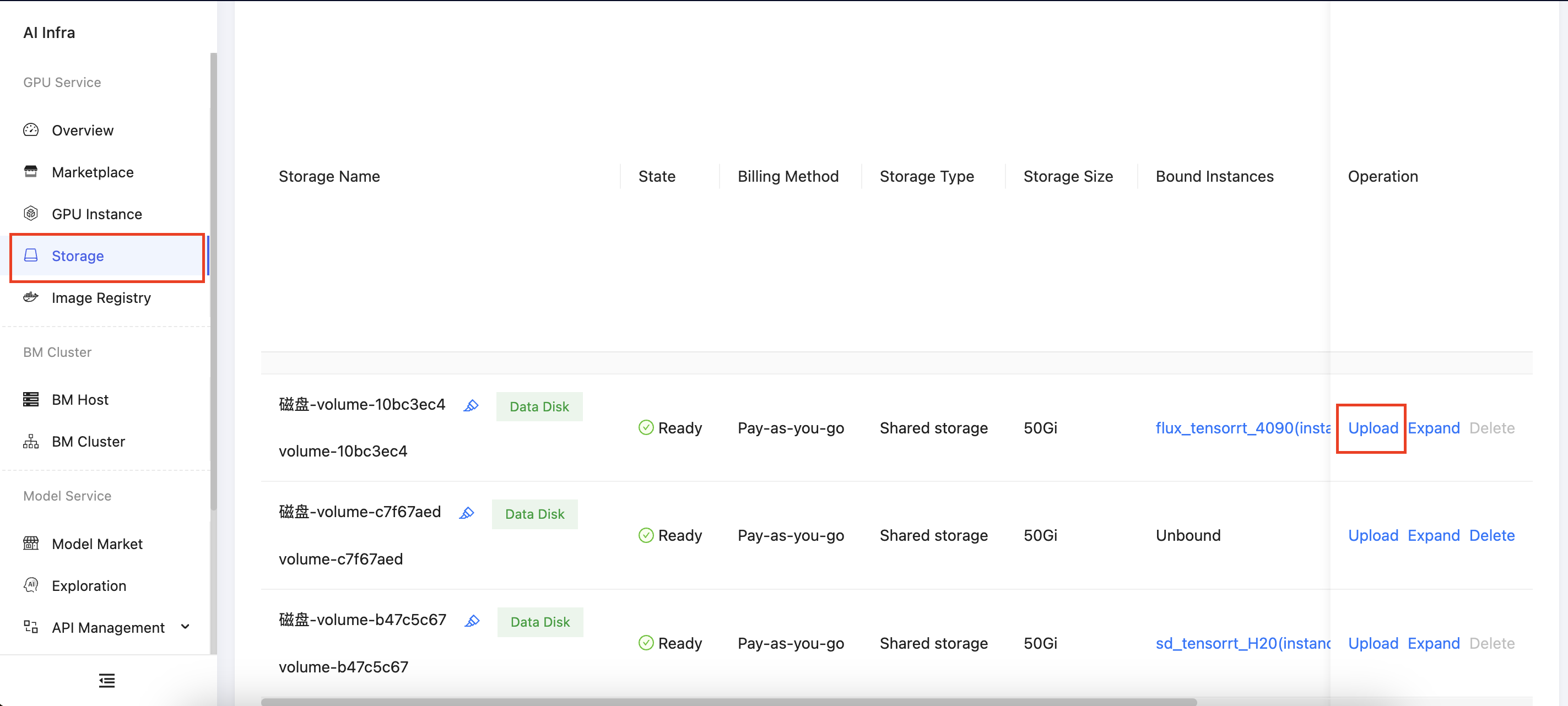 Upload Data